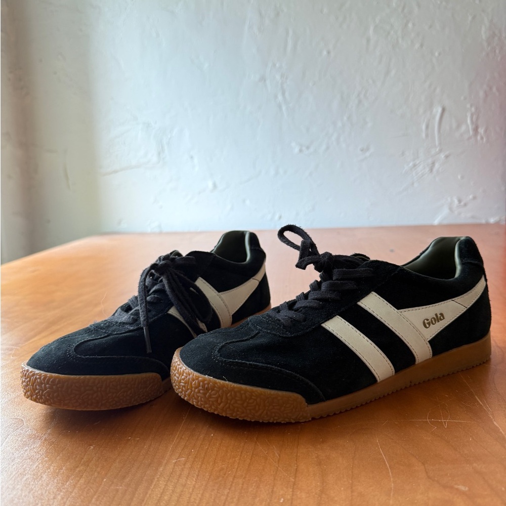 Gola Harrier Black and White Sneakers